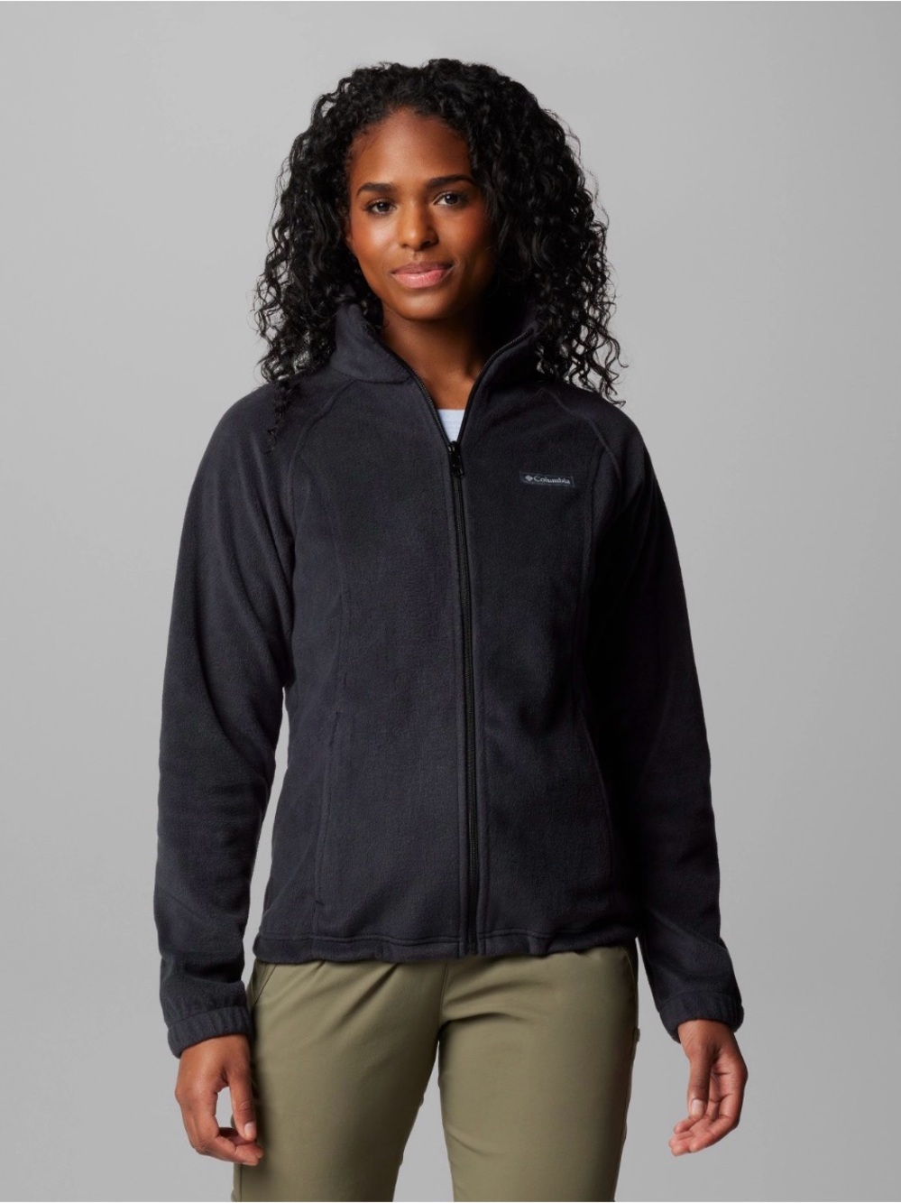 Columbia Women's Benton Springs Full Zip Fleece Jacket - Charcoal/Black, XL